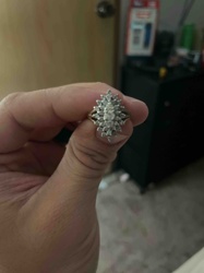 Cluster Diamond Cocktail Ring