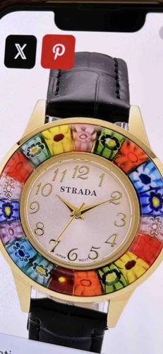 Strada Multi-Color Millefiori Bezel Watch
