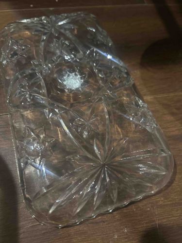 Pressed Glass Rectangular Tray/Dish