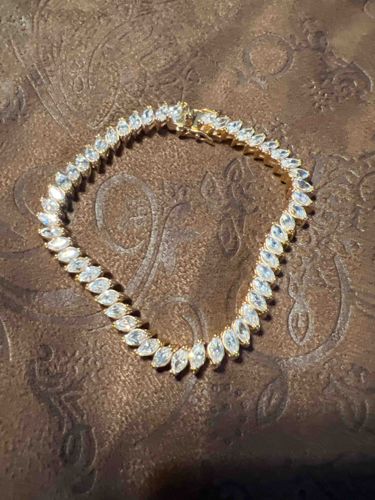 Marquise-Cut Cubic Zirconia Tennis Necklace