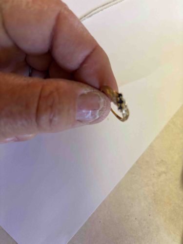 Three-Stone Sapphire and Diamond Cluster Ring