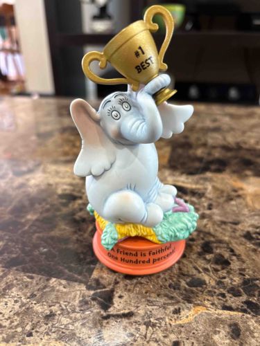 Whimsical World of Dr. Seuss Horton Elephant with Trophy Figurine