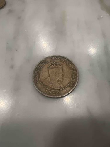 1909 Indian One Rupee Silver Coin - Edward VII