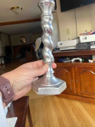 Pewter Spiral Column Candlestick