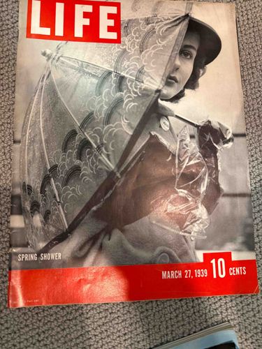 LIFE Magazine, March 27, 1939 'Spring Shower' Issue