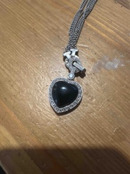 Heart Pendant Necklace with Multi-Strand Chain