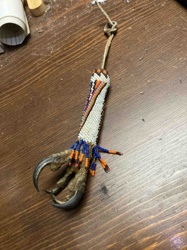 Beaded Native American Eagle Talon/Claw Pendant/Keychain
