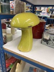 Ceramic Crackle Glaze Mushroom Figurine
