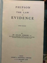 Phipson on The Law of Evidence, Ninth Edition (1902)