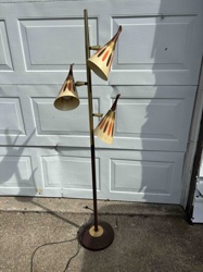 Mid-Century Modern 3-Way Cone Shade Floor Lamp