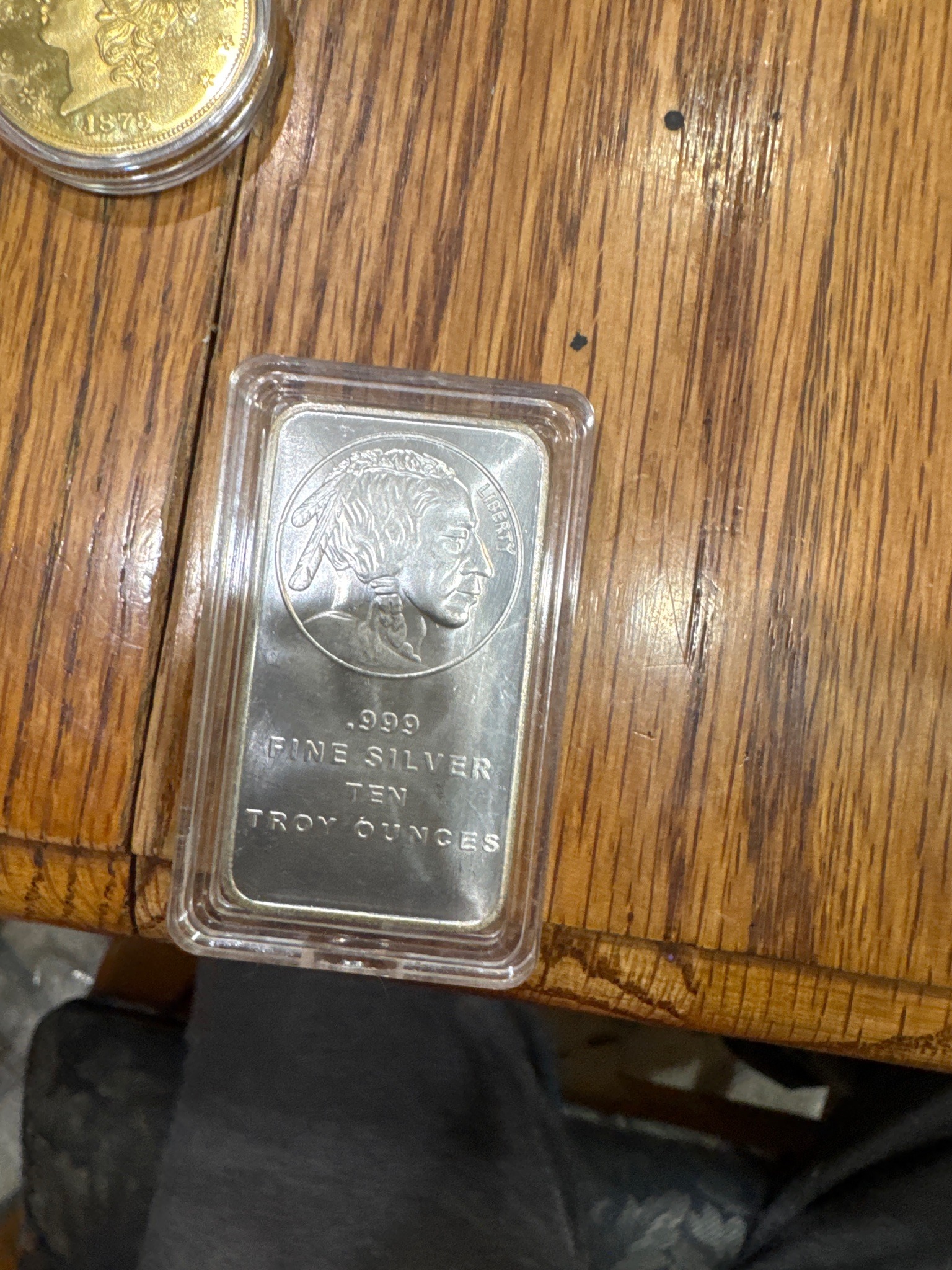 Submitted photo of Ten Troy Ounce Buffalo Silver Bar (not authenticated)