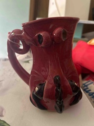 Sculpted Devil/Demon Stoneware Mug