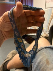 Handcrafted Beaded Band with Fringe