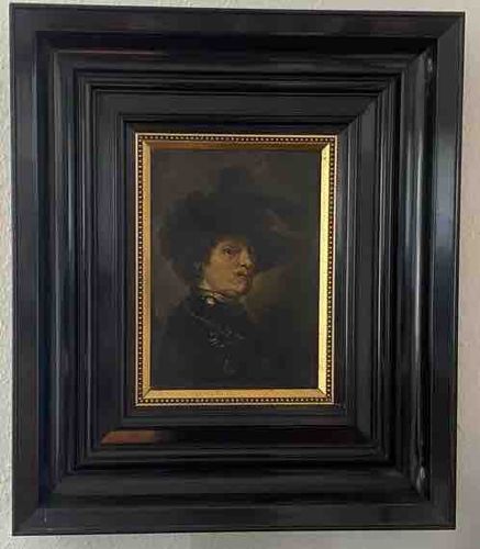 Painting of Rembrandt in a Black Hat (Attributed to Student)