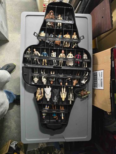 Vintage Kenner Star Wars Action Figures in Darth Vader Collector's Carrying Case