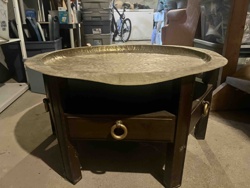 Moroccan Style Brass Tray Coffee Table