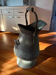 Antique Metal Coal Hod