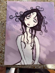 Whimsical Melancholy Girl Art Print