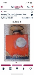 Vintage "Fat Lava" Chimney Vase