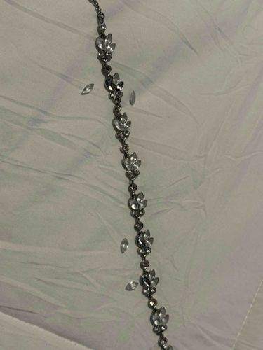 Rhinestone and Metal Segmented Necklace or Bracelet