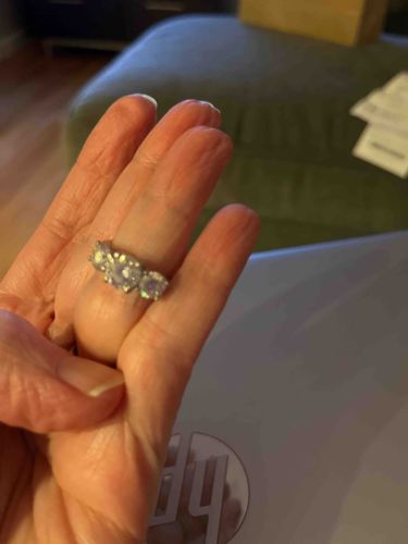 Three-Stone Diamond Simulant Ring