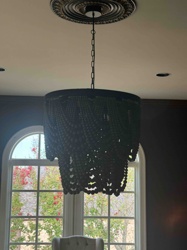Beaded Drum Chandelier