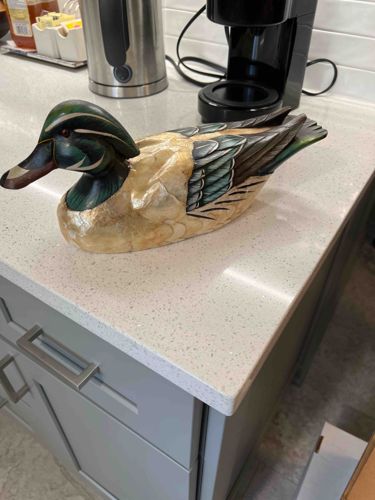 Carved and Painted Wood Duck Decoy, likely a Wood Duck Drake