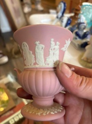 Wedgwood Rose Pink Jasperware Miniature Urn/Vase