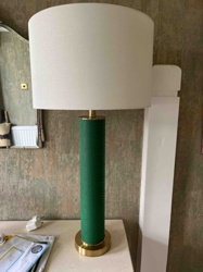 Modern Emerald Green Textured Table Lamp
