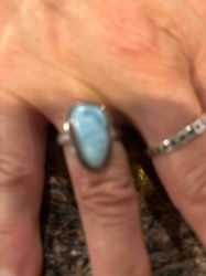 Larimar Cabochon Ring