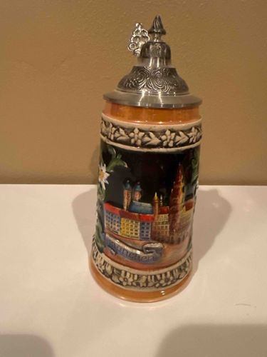 Vintage German Relief Munich (München) Beer Stein