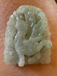 Jade Carved Mythical Creature Pendant