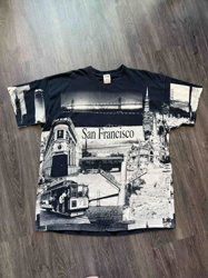 Vintage 90s Robin Samuel San Francisco All-Over Print T-Shirt