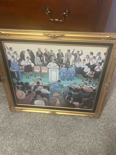 Framed Art Print of 'The Preacher' by Annie Lee