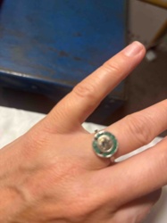 Emerald and Diamond Cluster Ring