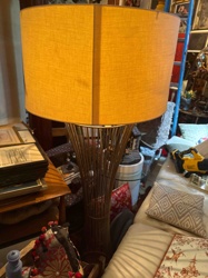 Large Contemporary Floor Lamp with Rod Base