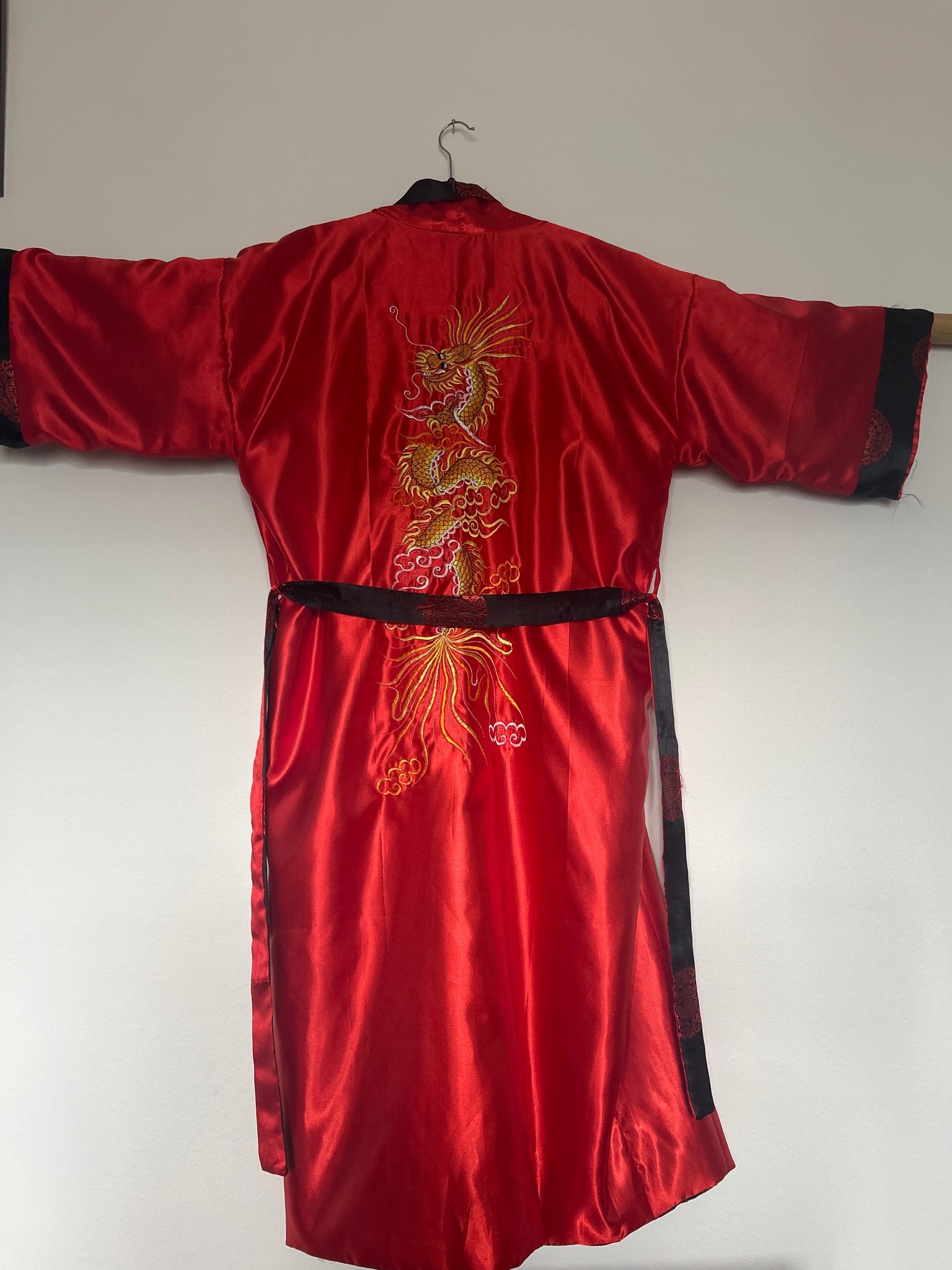 Submitted photo of Red satin dragon robe