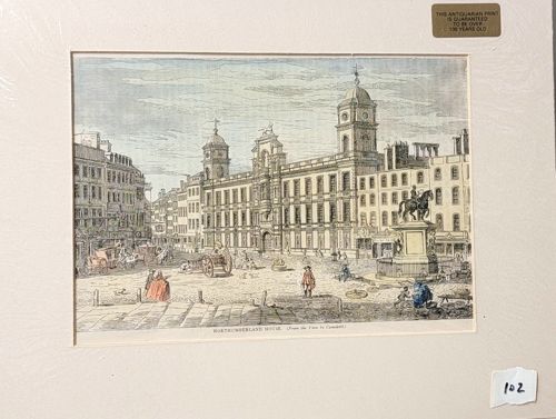 Antiquarian Print of Northumberland House (After Canaletto)