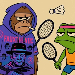 Fauxhentic Badminton Duo Digital Art