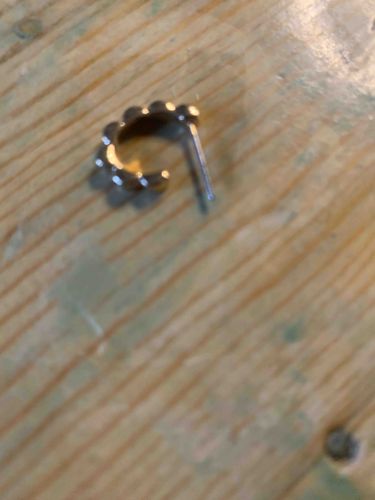 Gold-Tone Scalloped Huggie Hoop Earring