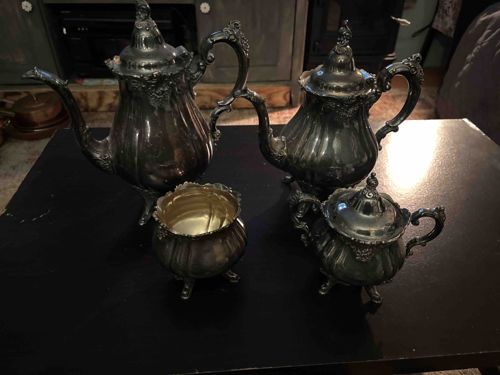 Vintage Silver-Plated Coffee and Tea Service Set