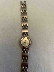 Ladies Two-Tone Rolex Oysterquartz Diamond Dial Watch