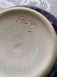 Studio Pottery Bowl/Vase with Incised Maker's Mark