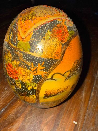 Decorated Ostrich Egg