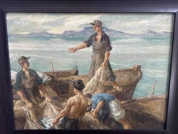 Figurative Fishing Scene Painting