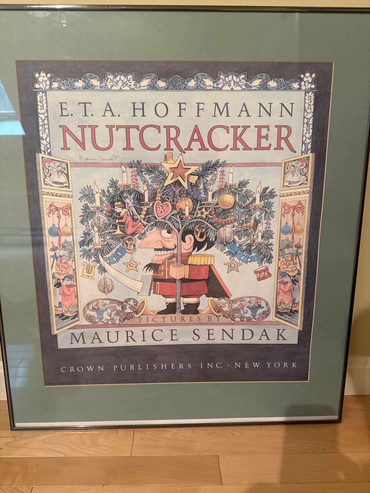 Submitted photo of Nutcracker poster signed 'Maurice Sendak' (unauthenticated)