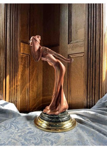 Art Deco-Style Figural Sculpture, 'Spirit of Ecstasy' Inspired