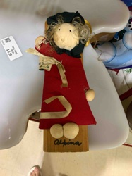 Alpina Fabric and Wood Figurine