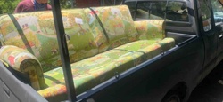 Grandma Moses Fabric Sofa