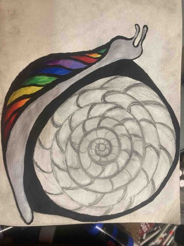 Rainbow Snail Art